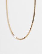 Designb Flat Snake Chain Necklace In Gold