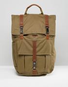 Timberland Rolltop 24l Backpack With Leather Trim - Green