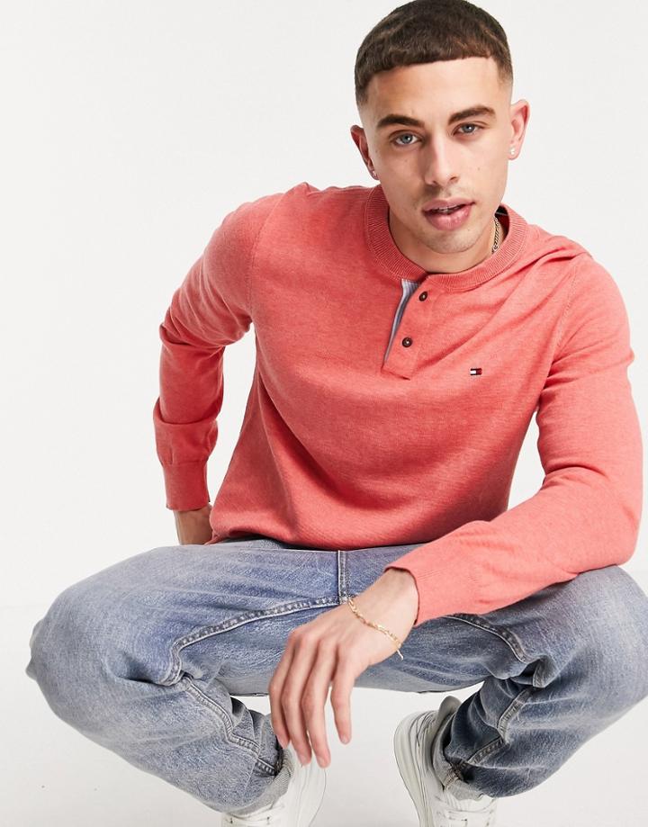 Tommy Hilfiger Skippy Henley Sweater-red