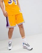 Mitchell & Ness Nba Lakers Swingman Shorts In Yellow - Yellow