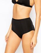 Asos Basic Microfibre Mix & Match High-waisted Pant - Black