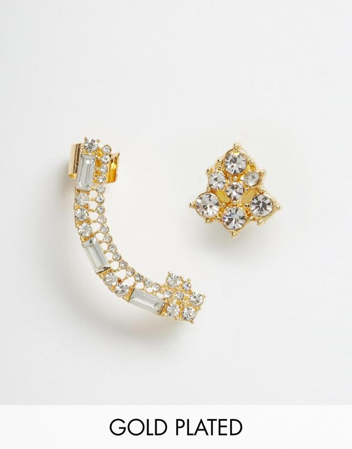 Johnny Loves Rosie Esme Ear Cuff & Stud Earrings - Crystal