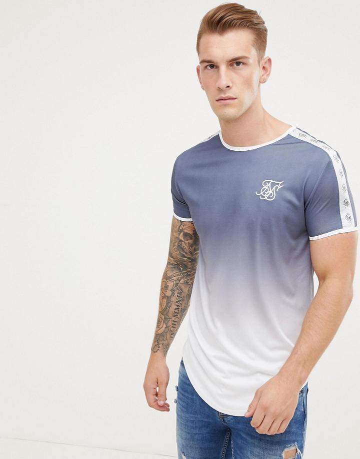 Siksilk T-shirt In Navy Fade