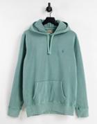 Polo Ralph Lauren Player Logo Garment Dyed Fleece Hoodie In Seafoam Green
