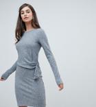 Y.a.s Tall Tallo Knot Side Dress - Gray