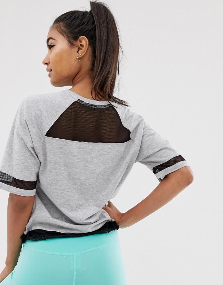 Only Play Short Sleeve T-shirt With Piping-gray