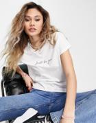 Topshop Just Be You T-shirt In White