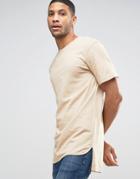 Jack & Jones Core T-shirt With Seam Detail - Beige
