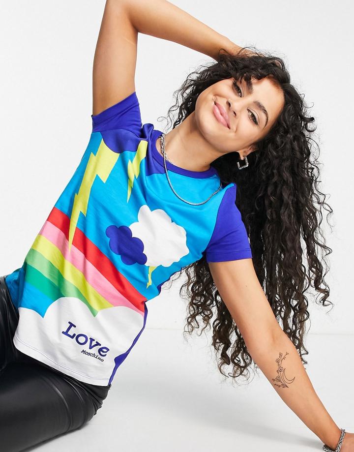 Love Moschino Graphic Print T-shirt In Multi