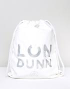 Missguided Londunn Faux Leather Drawstring Bag - White