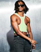 Asos Design Muscle Crop Rib Tank Top With Extreme Racer In Green