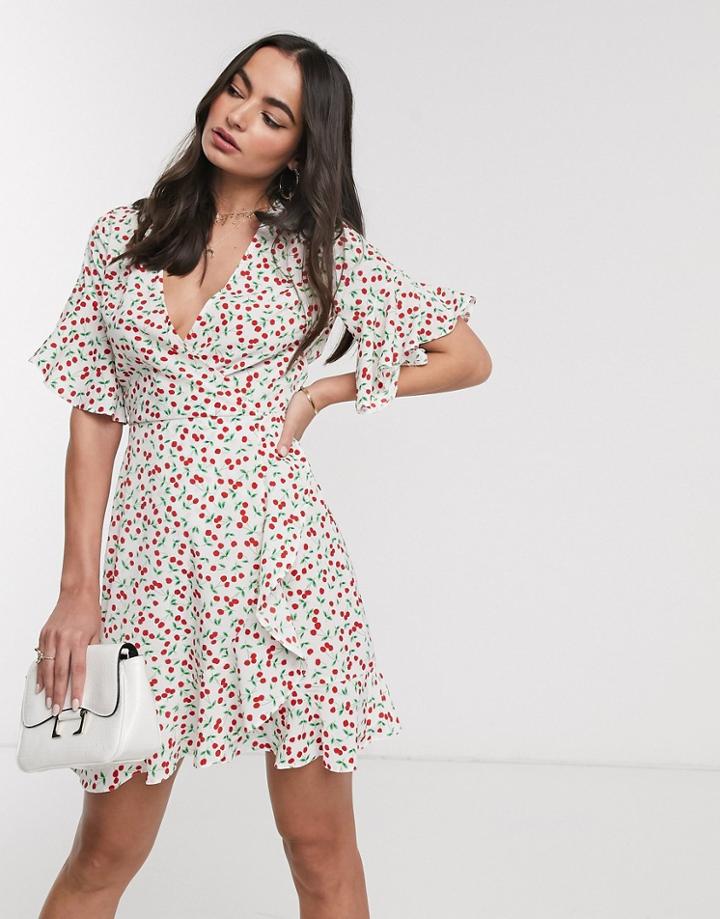 Ax Paris Mini Wrap Dress-multi