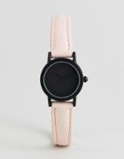 Asos Mini Tonal Face And Blush Strap Watch - Multi