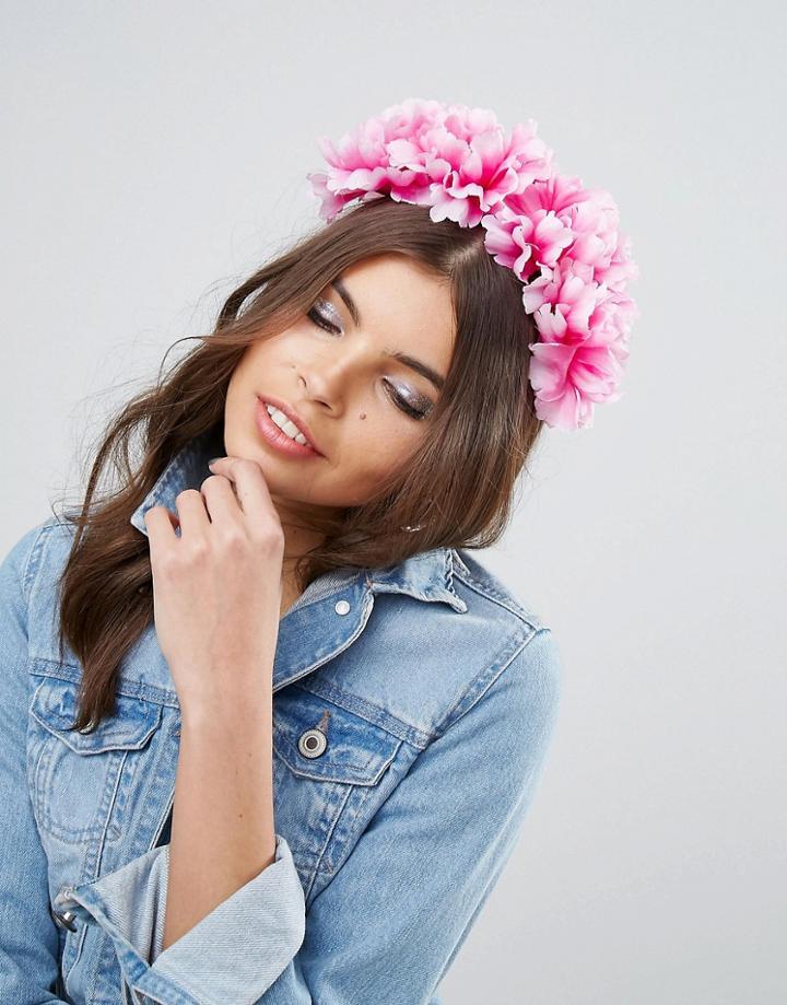 Asos Spring Festival Flower Headband - Pink