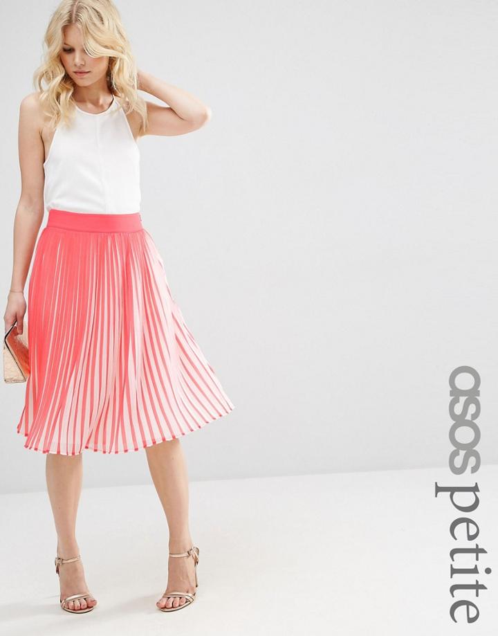 Asos Petite Two Tone Midi Skirt - Multi