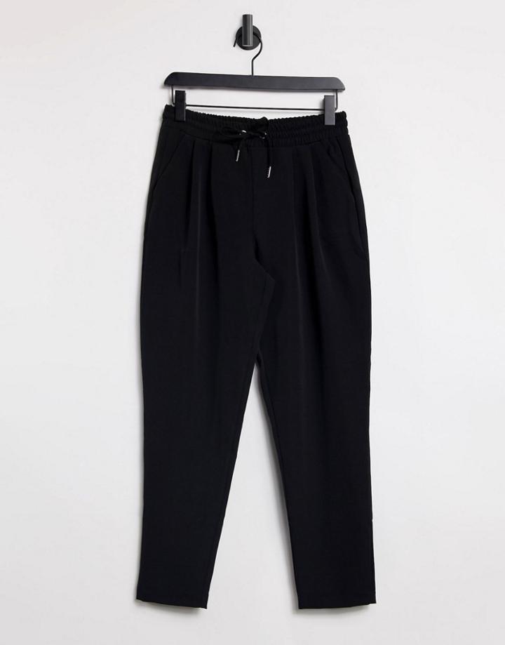New Look Tie Waist Wfh Sweatpants In Black