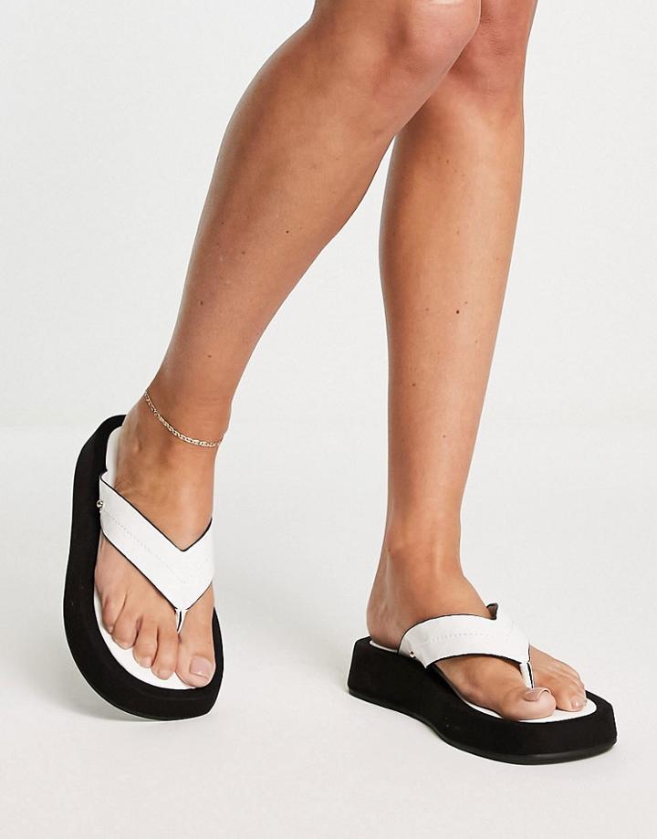 River Island Flatform Sandal In White