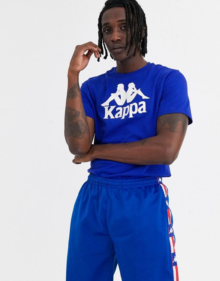 Kappa Authentic Estessi T-shirt With Large Chest Logo In Blue