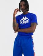 Kappa Authentic Estessi T-shirt With Large Chest Logo In Blue
