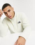 The North Face Textured Cap Rock 1/4 Zip Fleece In White