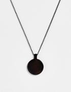 Icon Brand Stainless Steel Cast Pendant Necklace In Gunmetal-silver