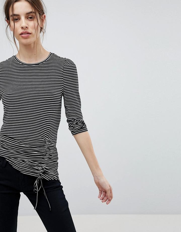 Esprit Stripe Gathered Top - Multi