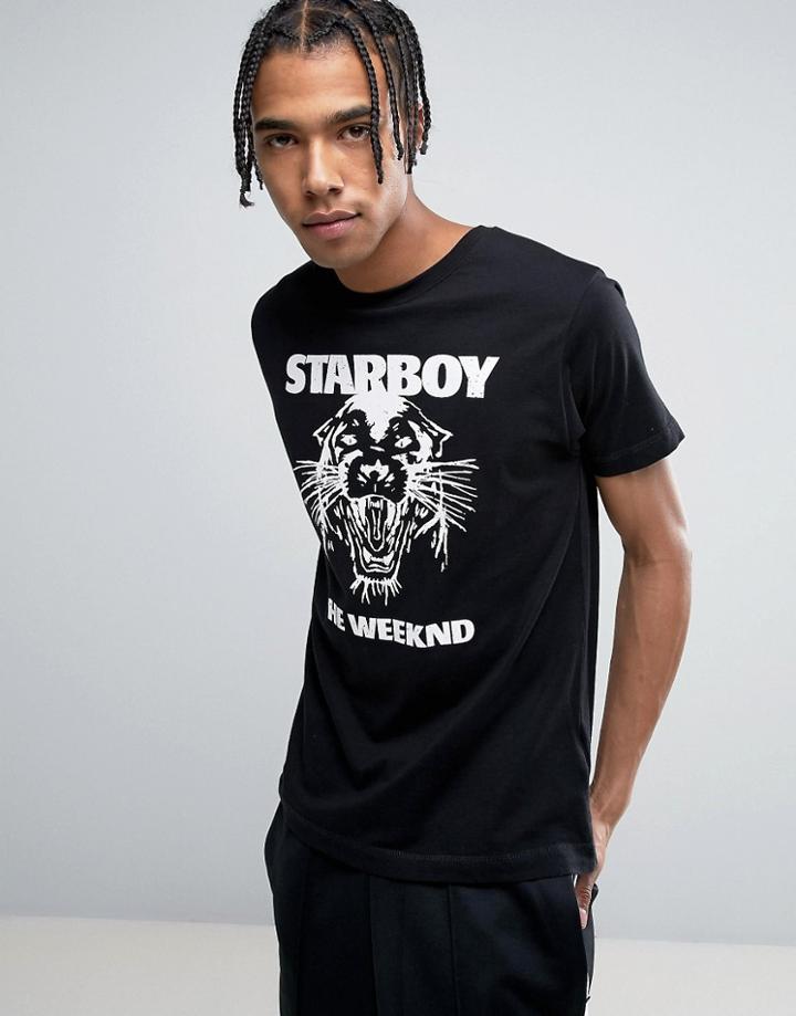 The Weeknd Starboy Panther T-shirt - Black