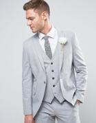 Selected Homme Wedding Skinny Suit Jacket - Gray