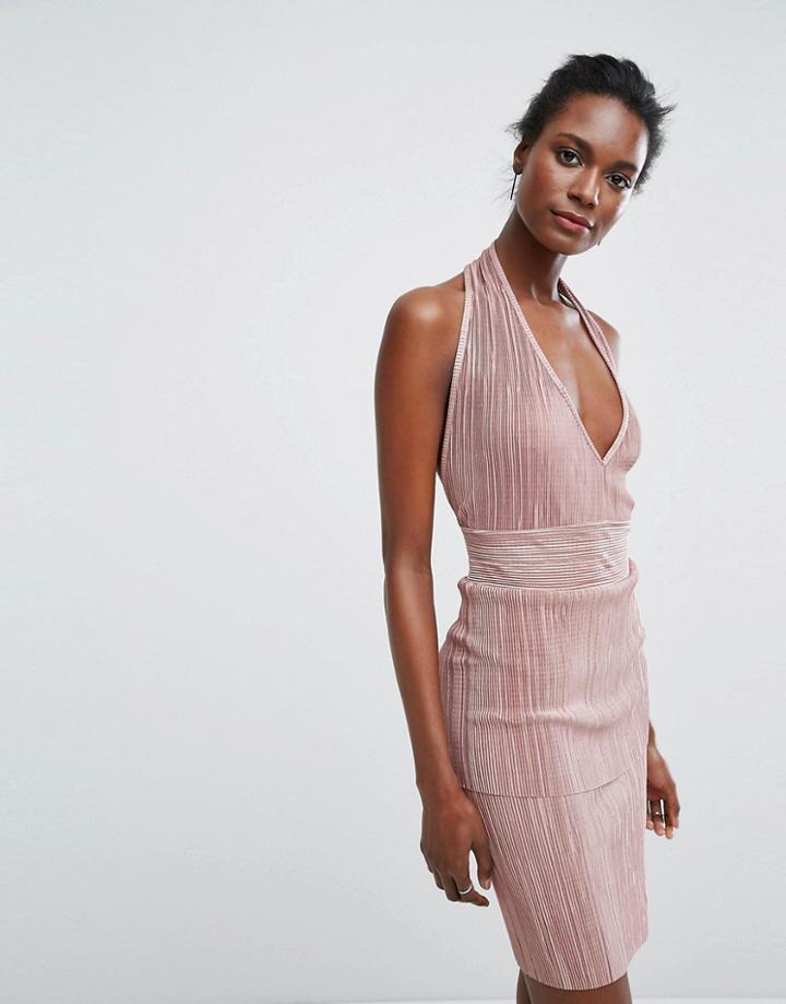 Wal G Halterneck Dress - Pink