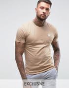 Good For Nothing Muscle T-shirt In Stone With Chest Logo - Stone