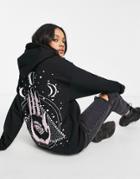 Hnr Ldn Mystic Back Print Hoodie-black