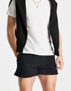 Bershka Super Short Jersey Shorts In Black
