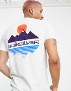 Quiksilver Reflect Back Print T-shirt In White