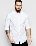 Only & Sons Grandad Shirt In Regular Fit - White
