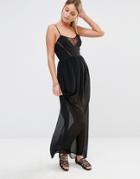 New Look Lace Detail Maxi Dress - Black