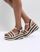 Sixty Seven Heeled Wedge Sandals-black