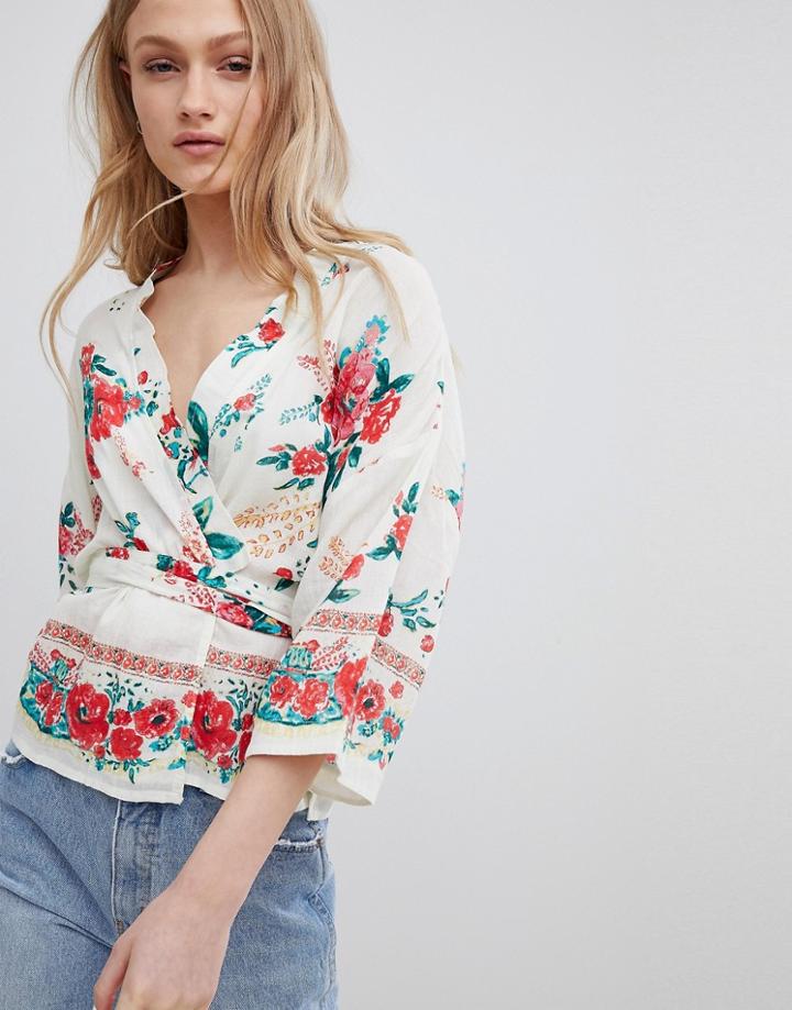 Leon And Harper Scarf Print Kimono - Multi
