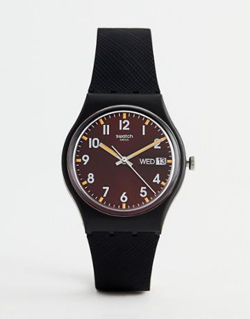 Swatch Gb753 Original Sir Red Watch In Black - Black