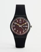 Swatch Gb753 Original Sir Red Watch In Black - Black