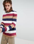 Primitive Long Sleeve T-shirt In Stripe - White