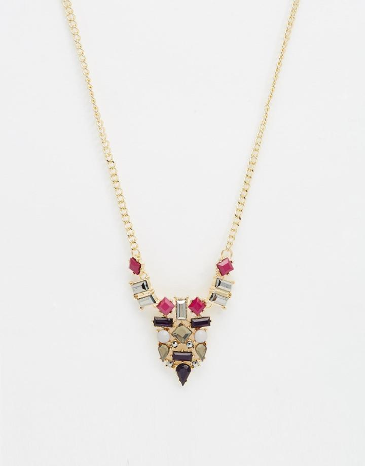 Pieces Vesna Statement Short Necklace - Gold