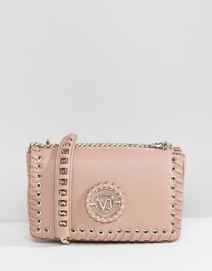 Versace Jeans Lace Up Crossbody Bag - Cream