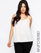 Asos Curve Double Stap Cami - Cream