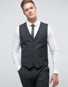 Selected Homme Super Skinny Vest In Tonic - Gray
