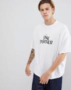 Asos Design Pink Panther Oversized T-shirt - White