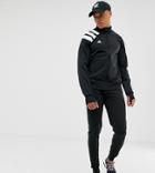 Adidas Tango Skinny Soccer Jacket In Black - Black