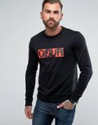 Hugo By Hugo Boss Dicagos Crew Neck Reverse Logo Sweat - Black