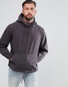 Another Influence Enzyme Wash Overhead Jacket - Black