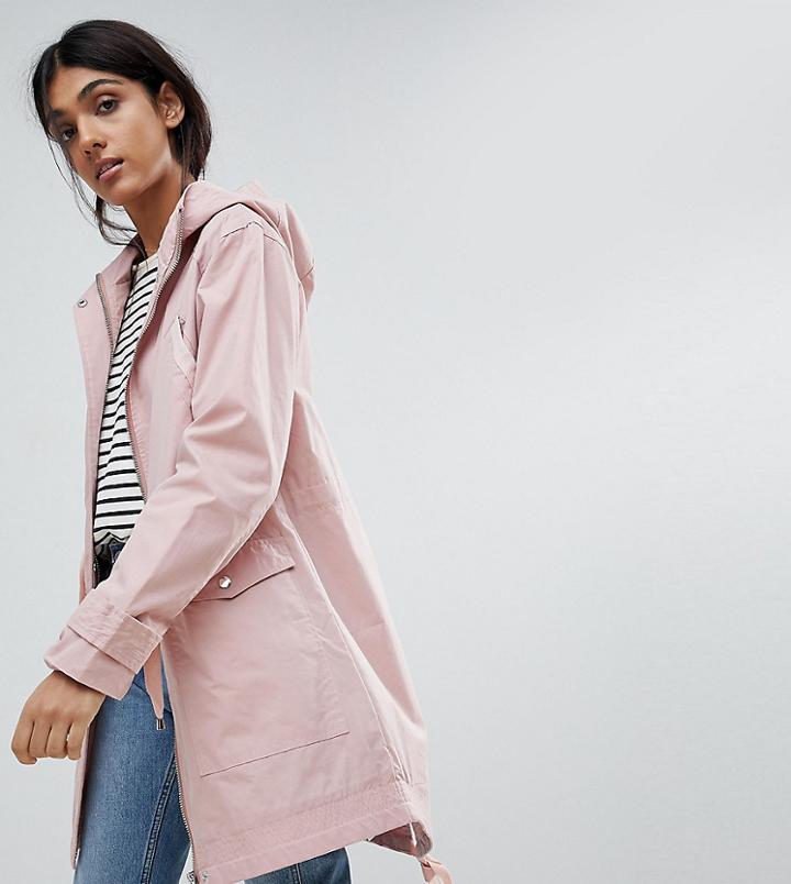 Asos Tall Summer Parka With Jersey Lining - Pink