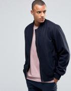 D-struct Wool Blend Bomber Jacket - Navy
